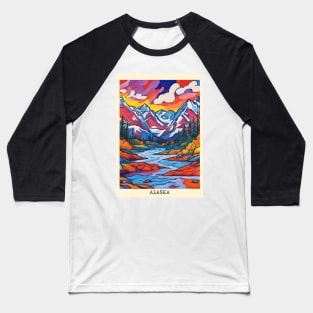 fauvism art of Alaska usa 3 Baseball T-Shirt